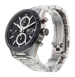 Tag Heuer Carrera Automatic Chronograph Black Dial Silver Steel Strap Watch for Men - CBM2110.BA0651