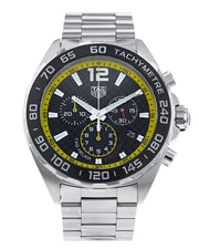 Tag Heuer Formula 1 Chronograph Black Dial Silver Steel Strap Watch for Men- CAZ101AC.BA0842