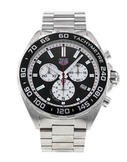 Tag Heuer Formula 1 Chronograph Black Dial Silver Steel Strap Watch for Men - CAZ101E.BA0842
