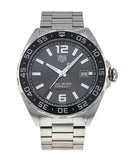Tag Heuer Formula 1 Kaliber 5 Kronograf Antrasit Dial Jam Tangan Tali Baja Perak untuk Pria - WAZ2011.BA0842