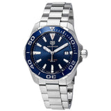 Jam Tangan Pria Tag Heuer Aquaracer dengan Dial Biru dan Tali Baja Perak - WAY101C.BA0746