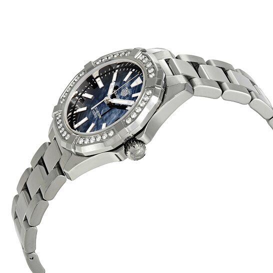 Tag Heuer Aquaracer Quartz Diamonds Blue Dial Silver Steel Strap Watch for Women - WAY131N.BA0748