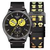 Tissot Chrono XL Tour De France Special Edition Black Dial Black Leather Strap Watch for Men - T116.617.36.051.11