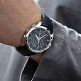 Tissot T Classic Couturier Chronograph Black Dial Black Leather Strap Jam Tangan Untuk Pria - T035.617.16.051.00