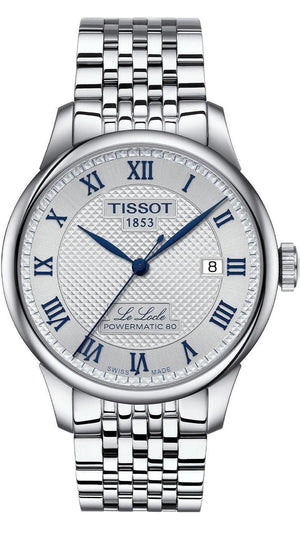 Tissot Le Locle Powermatic 80 Silver Dial Silver Steel Strap Watch for Men - T006.407.11.033.03