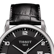 Tissot Luxury Powermatic 80 Black Dial Black Leather Strap Watch For Men - T086.407.16.057.00