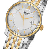 Tissot T Classic Bridgeport Silver Dial Two Tone Mesh Gelang Jam Tangan Untuk Pria - T097.410.22.038.00