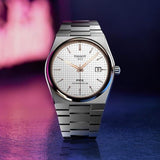 Tissot PRX Powermatic 80 White Dial Silver Steel Strap Watch for Men - T137.207.11.111.00