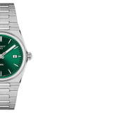Tissot PRX Quartz Green Dial Steel Silver Steel Strap Watch for Men - T137.410.11.081.00