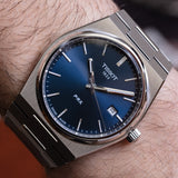 Tissot T Classic PRX Blue Dial Silver Steel Strap Watch For Men - T137.410.11.041.00
