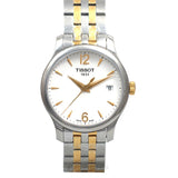 Tissot T Classic Tradition White Dial Two Tone Mesh Bracelet Watch for Women - T063.210.22.037.00