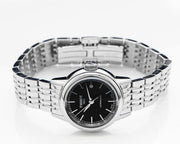 Tissot Carson Automatic Black Dial Silver Steel Strap Watch For Women - T085.207.11.051.00