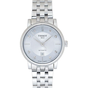 Tissot Carson Premium Automatic Lady Diamonds Silver Dial Silver Steel Strap Watch for Women - T122.207.11.036.00