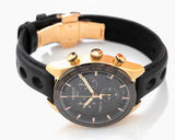 Tissot PRS 516 Chronograph Black Dial Jam Tangan Tali Kulit Hitam Untuk Pria - T100.417.36.051.00