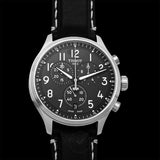 Tissot Chrono XL Vintage Quartz Black Dial Black Leather Strap Watch For Men - T116.617.16.062.00