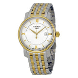 Tissot T Classic Bridgeport Quartz Silver Dial Two Tone Mesh Bracelet Watch For Men - T097.410.22.036.00