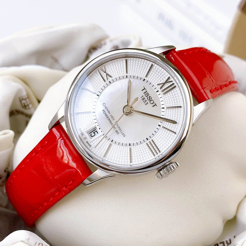 Tissot Chemin Des Tourelles Powermatic 80 Mother of Pearl White