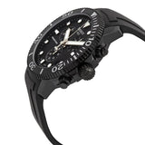 ティソ シースター 1000 クロノグラフ ブラック ダイヤル ブラック ラバー ストラップ 腕時計 メンズ - T120.417.37.051.02