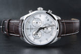 Tissot PR 100 Quartz Chronograph Silver Dial Brown Leather Strap Watch for Men - T101.417.16.031.00