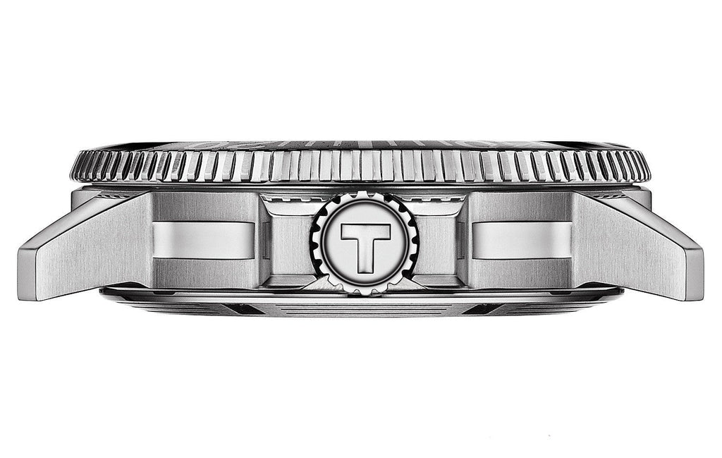 Jam Tangan Pria Tissot Seastar 1000 Powermatic 80 Dial Hitam Tali Baja Perak - T120.407.11.051.00