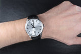 Tissot Chemin Des Tourelles Powermatic 80 Silver Dial Jam Tangan Tali Kulit Hitam Untuk Pria - T099.407.16.037.00