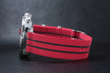 Tissot Quickster Chronograph NBA Chicago Bulls Jam Tangan Tali NATO Merah Dial Putih Untuk Pria - T095.417.17.037.04