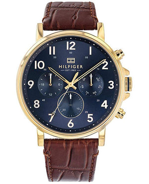 Tommy Hilfiger Men's Brown Leather Strap Watch 46mm  Tommy hilfiger watches,  Brown leather strap watch, Stainless steel bracelet men