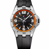 Tommy Hilfiger Drew Black Dial Black Rubber Strap Watch for Men - 1791064