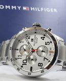 Tommy Hilfiger Trent Multi Function White Dial Silver Steel Strap Watch for Men - 1791140