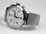 Tommy Hilfiger Jake Quartz White Dial Silver Mesh Bracelet Watch for Men - 1791233