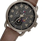 Tommy Hilfiger Briggs Chronograph Black Dial Brown Leather Strap Watch for Men - 1791425