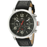 Tommy Hilfiger Jake Chronograph Black Dial Black Leather Strap Watch for Men - 1791232