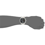 Tommy Hilfiger Jackson Quartz Black Dial Silver Steel Strap Watch for Men - 1791243