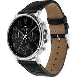 Tommy Hilfiger Daniel Black Dial Black Leather Strap Watch for Men - 1710381