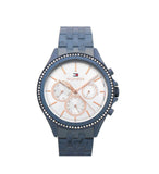 Tommy Hilfiger Ari Quartz Diamonds White Dial Blue Steel Strap Watch for Women - 1782003