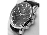 Tommy Hilfiger Harrison Chronograph Black Dial Black Leather Strap Watch for Men - 1790875