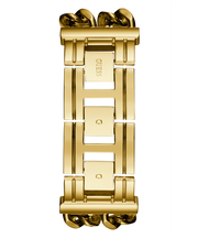 Guess Trend Multi Chain Black Dial Gold Steel Strap Watch for Women - U1117L5