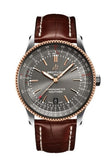 Breitling Navitimer Automatic 41 Grey Dial Brown Leather Strap Watch for Men - U17326121M1P1