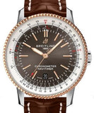 Breitling Navitimer Automatic 41 Grey Dial Brown Leather Strap Watch for Men - U17326121M1P1