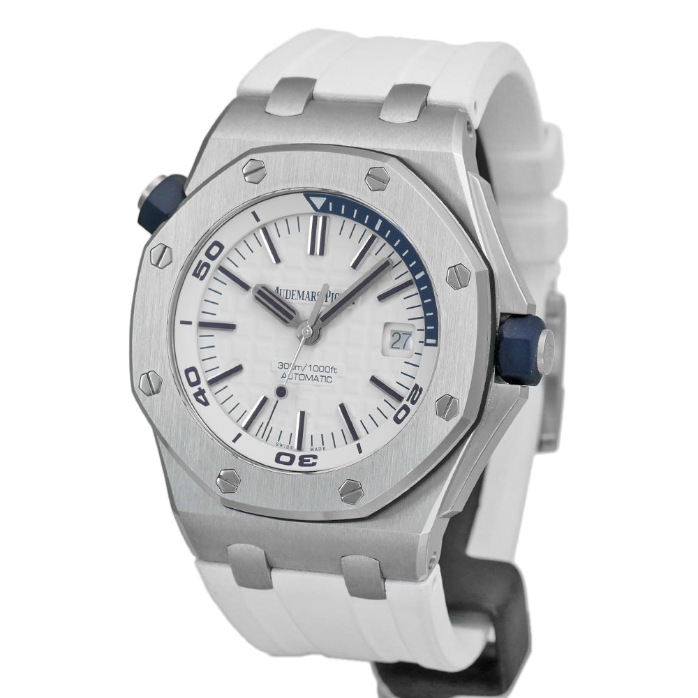 Audemars Piguet Royal Oak Offshore Diver White Dial White Rubber