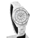 Chanel J12 Diamonds Mother of Pearl White Dial White Steel Strap Watch for Women - J12 H5704