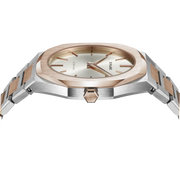 D1 Milano Ultra Thin Silver Dial Two Tone Strap Watch for Women - D1-UTBJ01