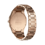 D1 Milano Ultra Thin Grey Dial Gold Steel Strap Watch for Men - D1-UTBJ08