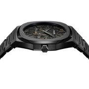 D1 Milano Ultra Thin Two Tone Black Steel Strap Watch for Men - D1-UTBJ31