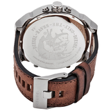 Diesel Mr Daddy Quartz Grey Dial Brown Leather Strap Watch For Men - DZ7413