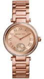 Michael Kors Skylar Quartz Rose Gold Dial Rose Gold Steel Strap Watch For Women - MK5971