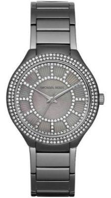 Michael Kors Kerry Gunmetal Dial Steel Strap Watch for Women - MK3410