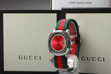 Gucci Grip Quartz Chronograph Red Dial Two Tone NATO Strap Watch for Men - YA157304