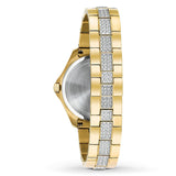 Bulova Crystal Collection Silver Crystal Dial Gold Steel Strap Watch for Women - 98L228