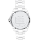 Coach Preston White Dial White Steel Strap Watch for Women - 14503462